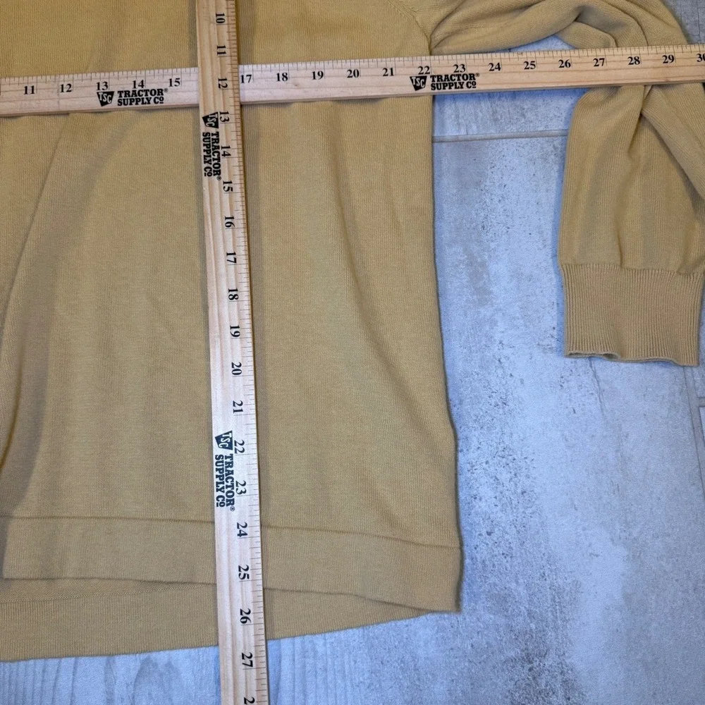 J. Crew Men's Mustard Yellow Crew Neck Long‎ Sleeve Cotton Sweater XL